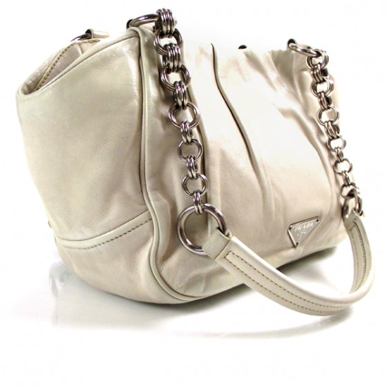 Leather Pleated Shoulder Bag