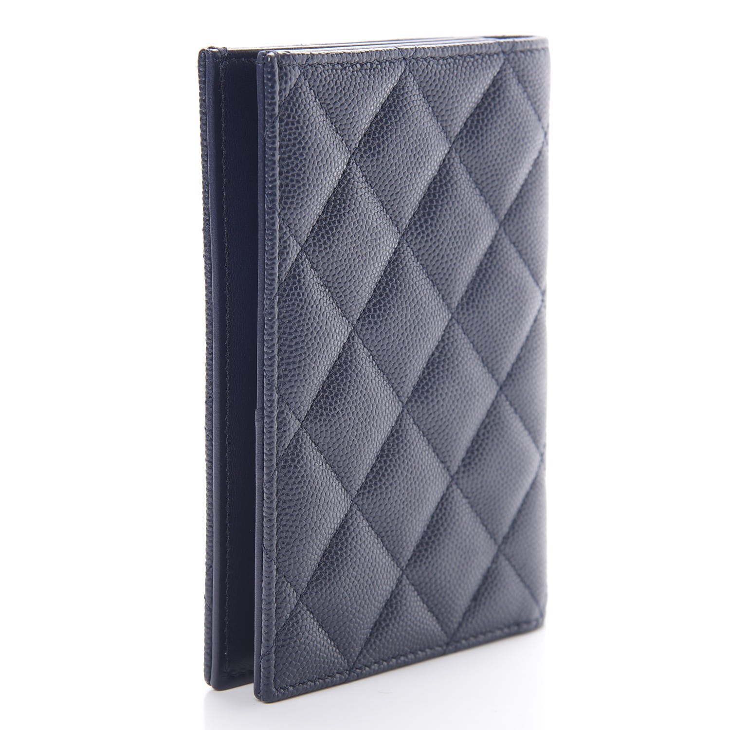 Chanel Caviar Quilted Passport Holder Navy Blue 3 of 8