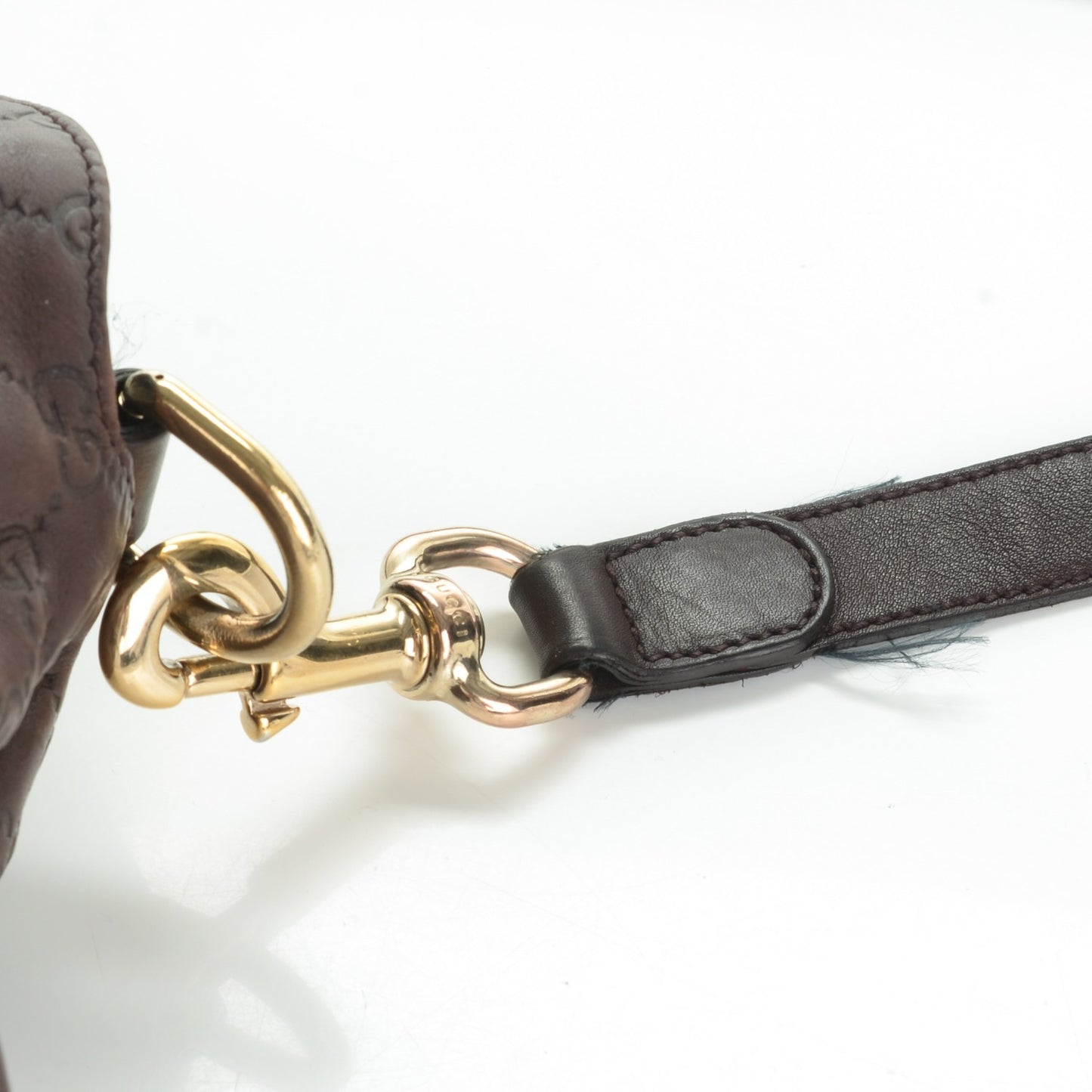 Guccissima Medium Hysteria Top Handle Bag Chocolate