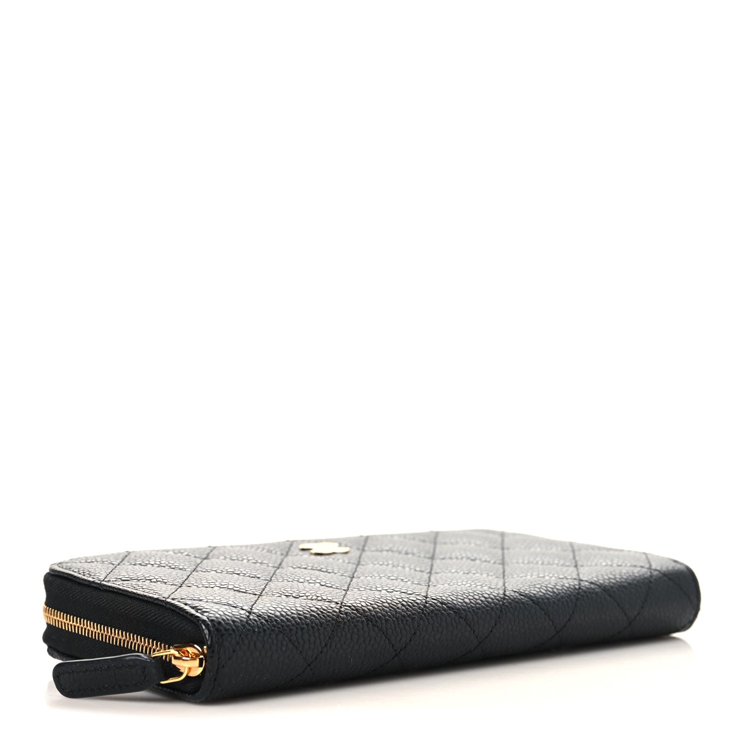 Chanel Caviar Quilted Large Gusset Zip Around Wallet Black 4 of 9