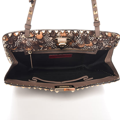 Valentino Garavani Calf Hair Feather Rockstud Shoulder Satchel 5 of 7
