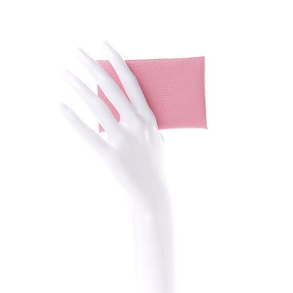 Hermes Chevre Verso Calvi Card Case Rose Confetti Brique 2 of 7