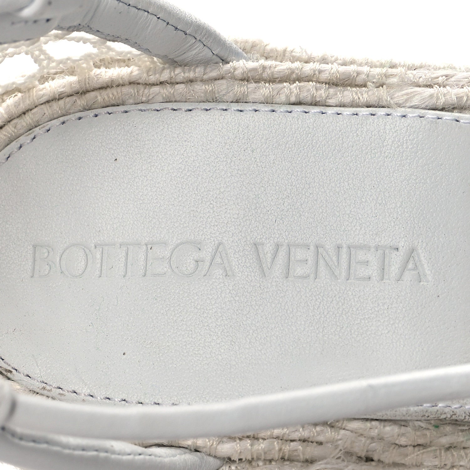 Bottega Veneta Mesh Lambskin Sporty Web Stretch Ankle Tie Espadrilles 37 Optic White 7 of 10