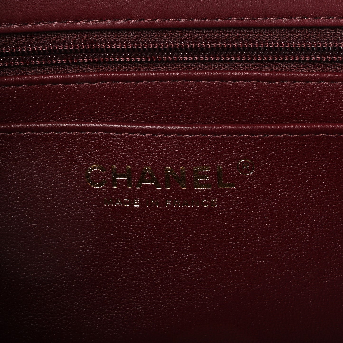 Lambskin Quilted Top Handle East West Flap Dark Burgundy
