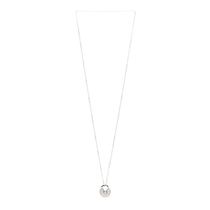 Cartier 18K White Gold Diamond SM Amulette de Cartier Pendant Necklace 2 of 4