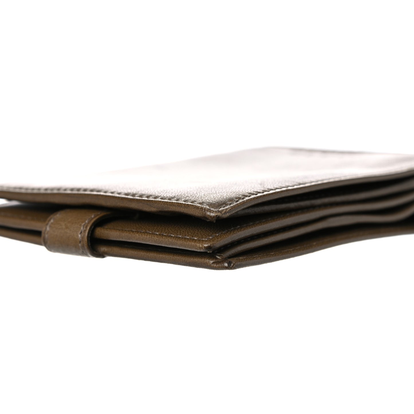 Smooth Calfskin Mens Bi-Fold Wallet Brown