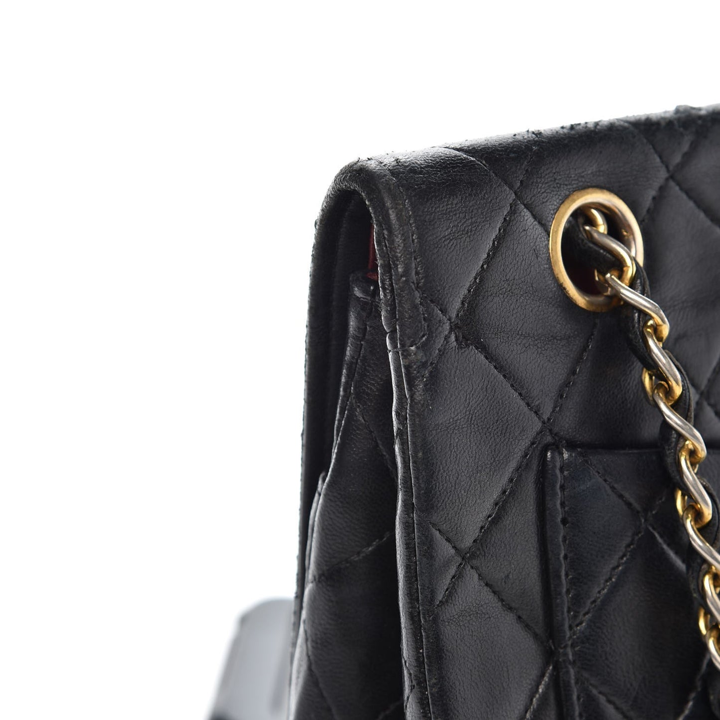 Lambskin Quilted Small Single Flap Black