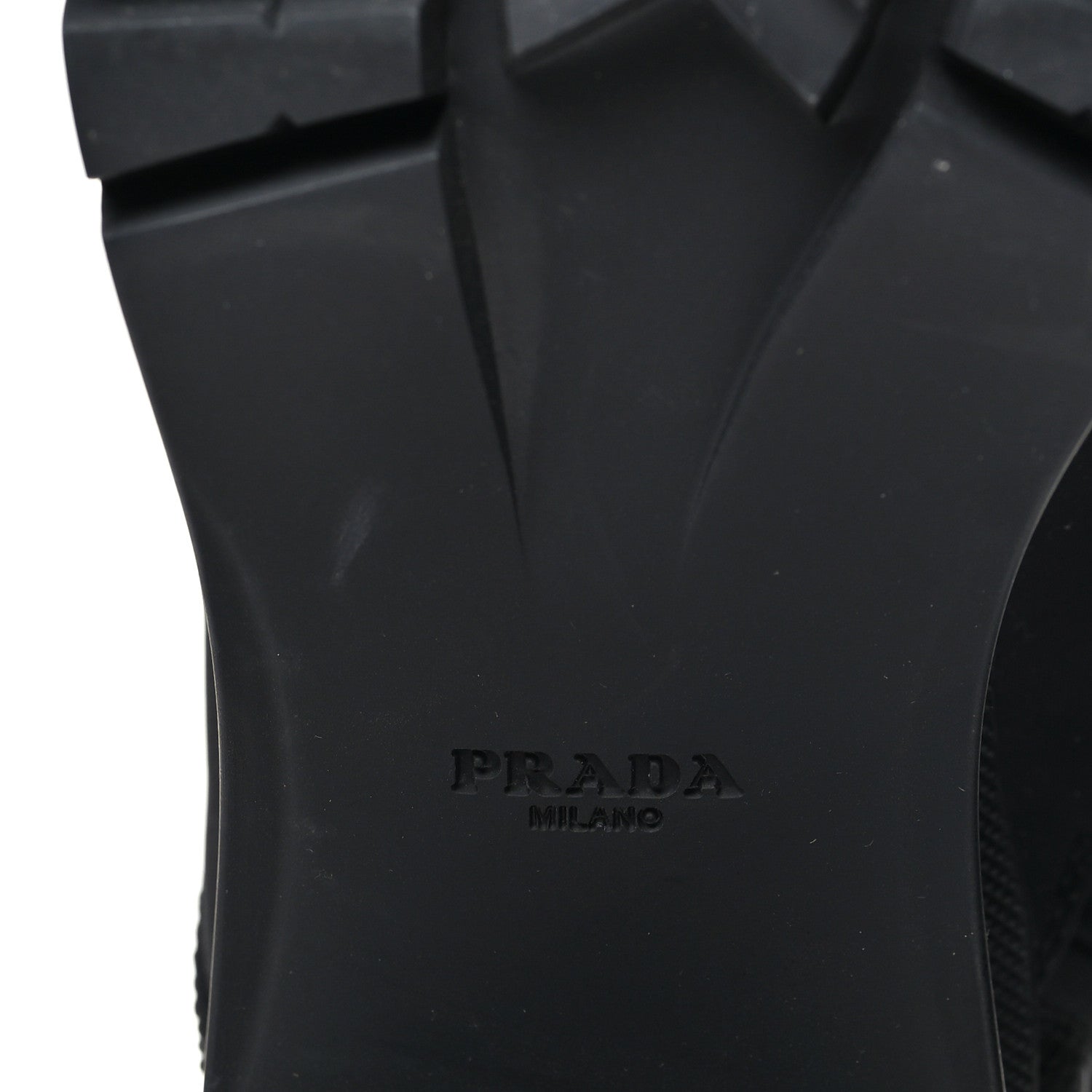 Prada Spazzolato Re-Nylon Metal Triangle Logo Lace Up 55mm Ankle Boots 40.5 Black 7 of 10