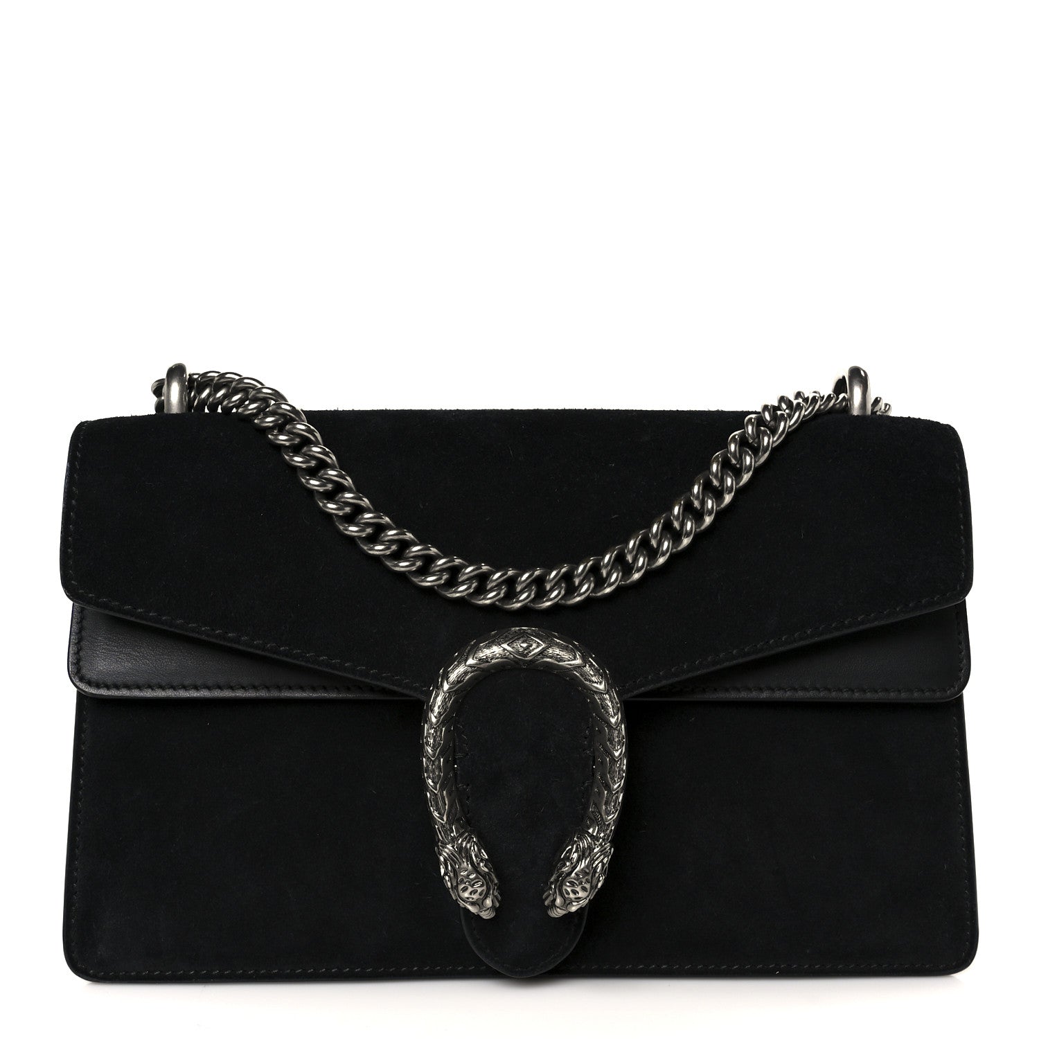 Gucci Suede Small Dionysus Shoulder Bag Black 1 of 10