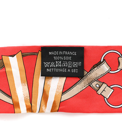 Hermes Silk Jumping Twilly Rouge Vif Caramel 3 of 4