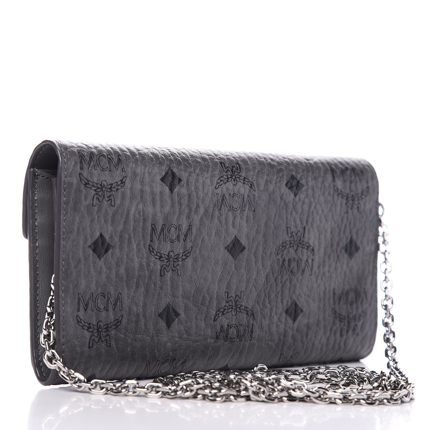 MCM Visetos Large Patricia Wallet On Chain Phantom Grey 3 of 11
