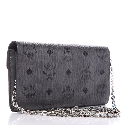 MCM Visetos Large Patricia Wallet On Chain Phantom Grey 3 of 11