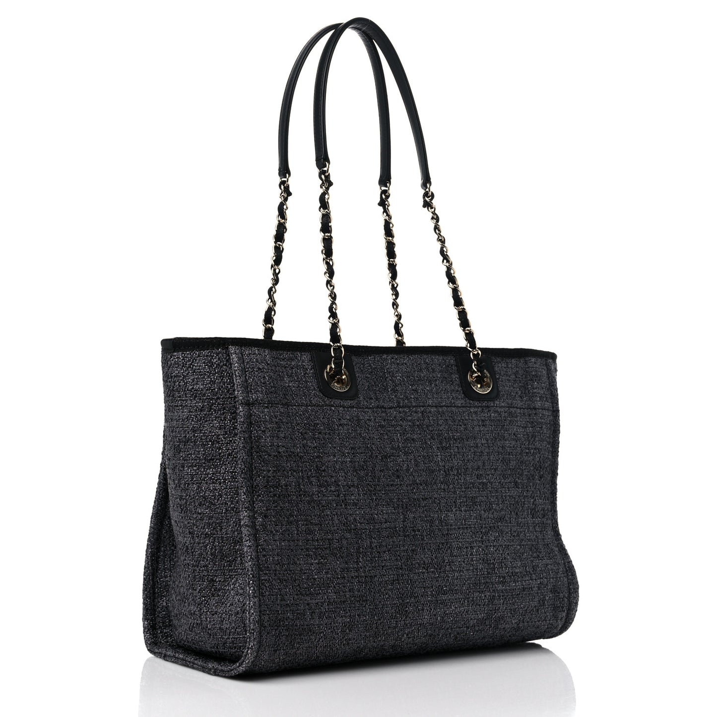 Lurex Boucle Small Deauville Tote Black
