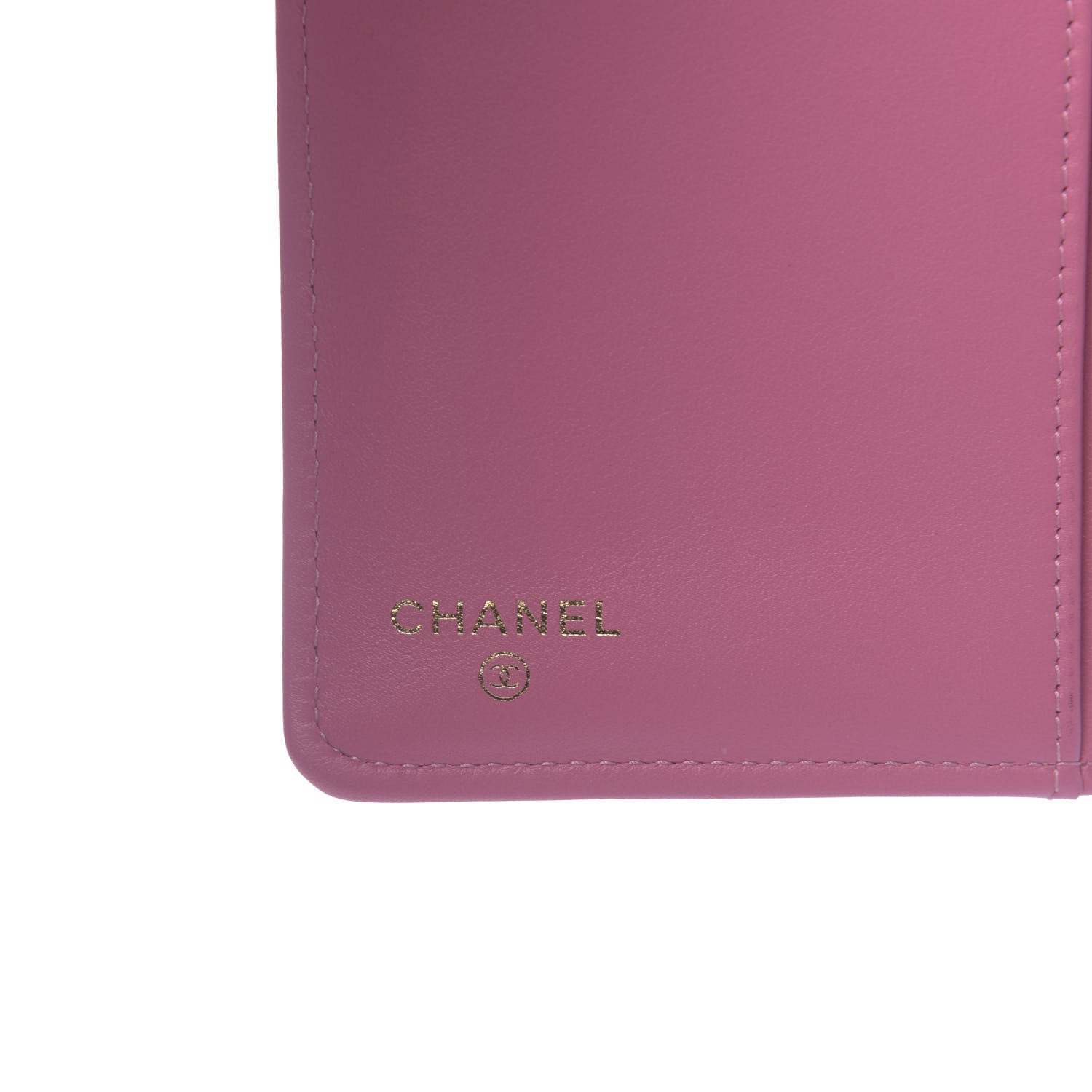 Chanel Lambskin Quilted Boy Yen Wallet Pink 6 of 9