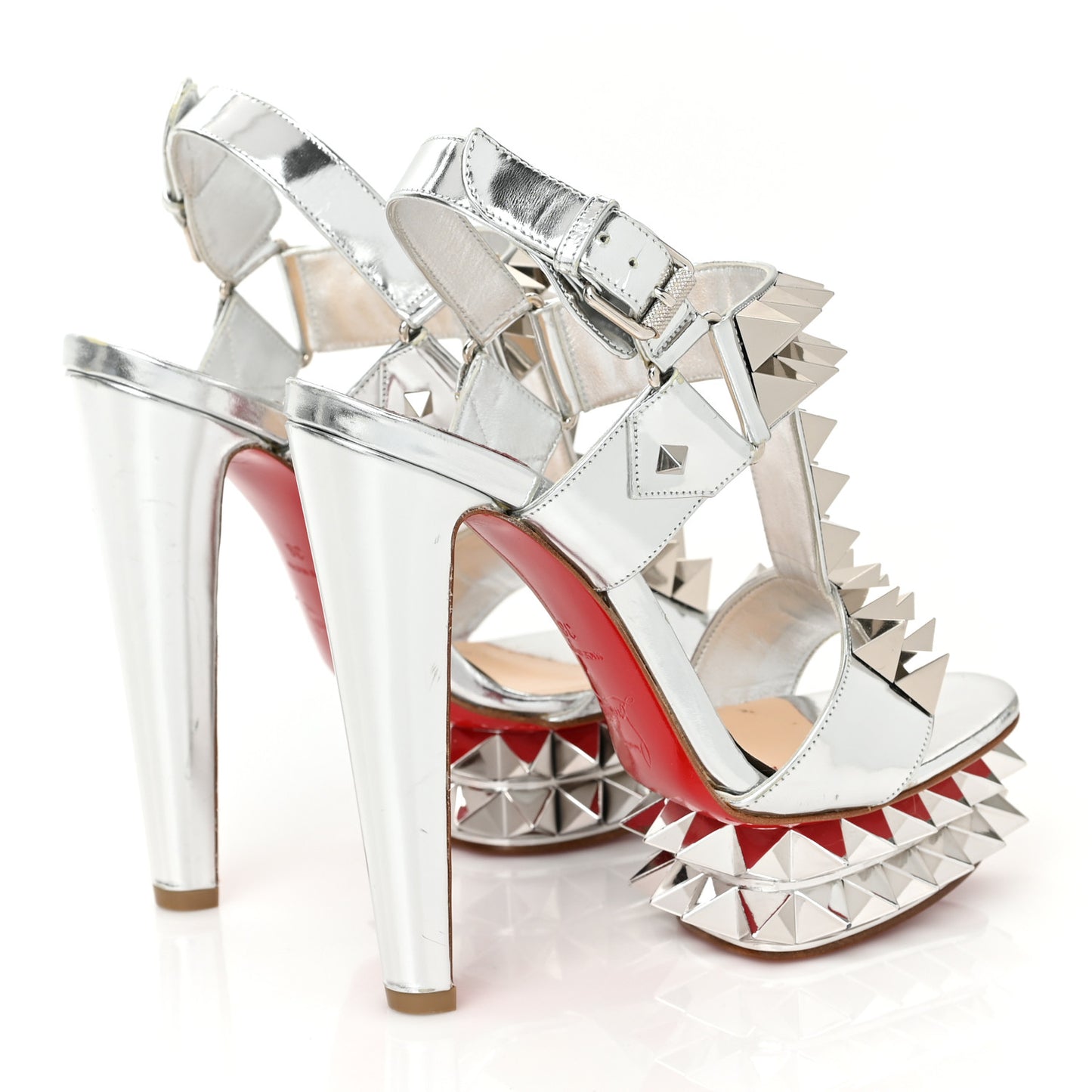 Metallic Specchio Cybersandale 150 Pumps 36 Silver