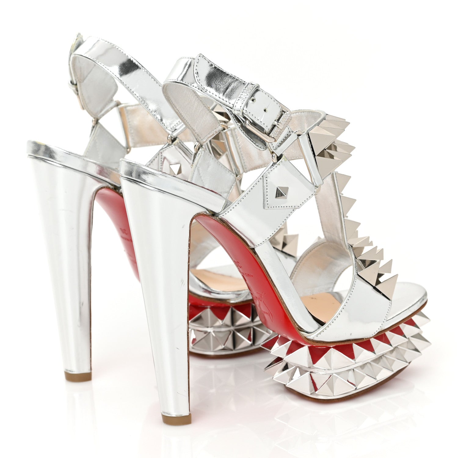 Christian Louboutin Metallic Specchio Cybersandale 150 Pumps 36 Silver 4 of 7