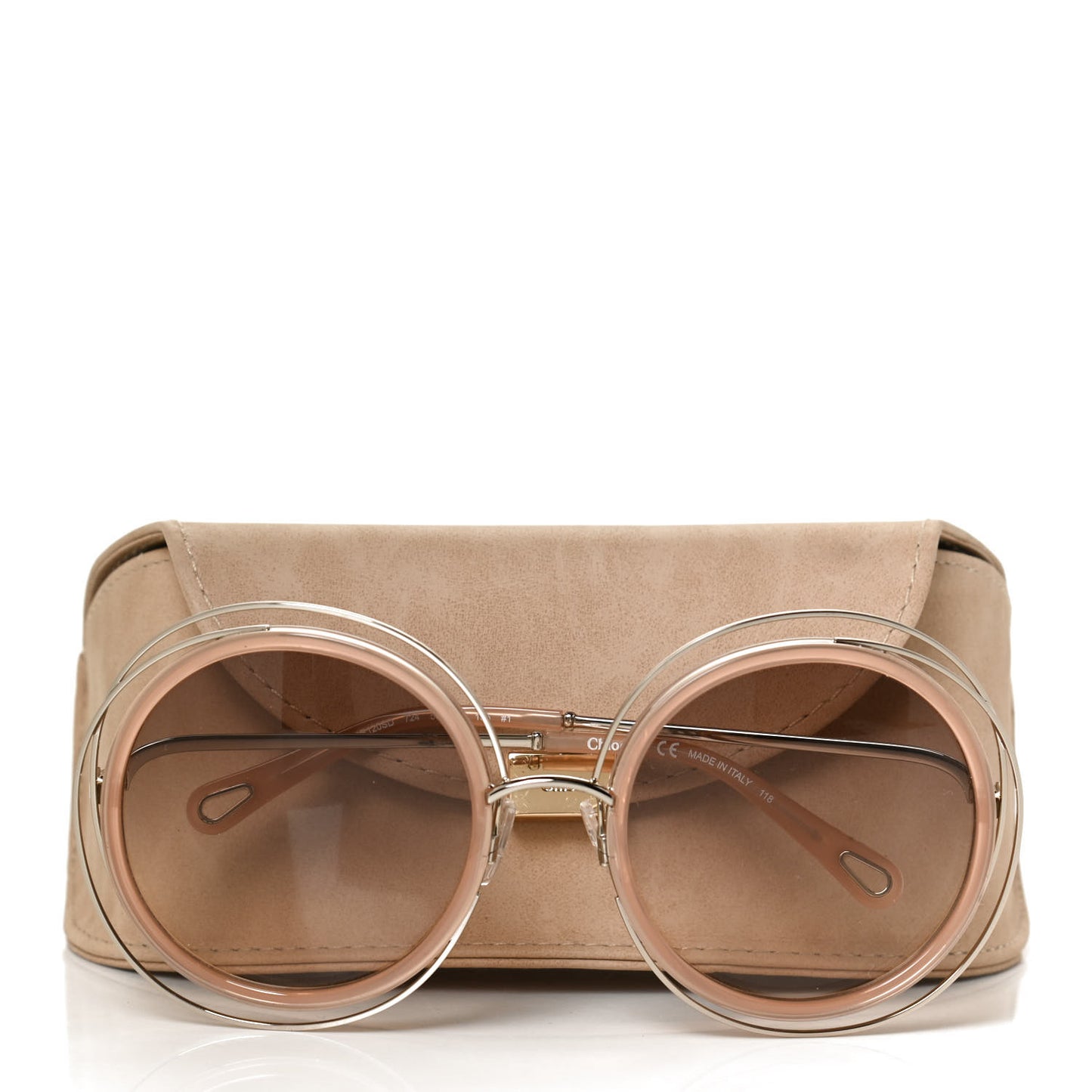 Oversized Round Carlina Sunglasses CE120SD Peach Pink