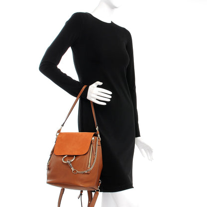 Chloe Suede Calfskin Medium Faye Backpack Tan 3 of 11
