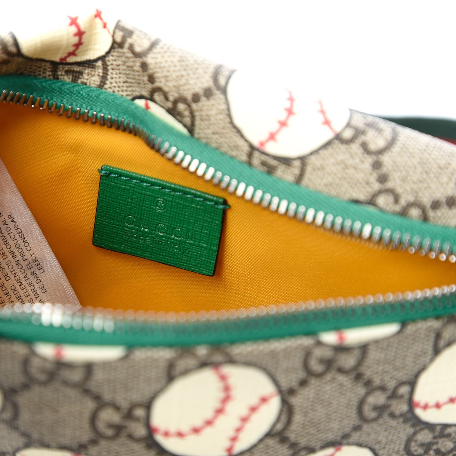 Gucci GG Supreme Monogram Baseballs Web Childrens Belt Bag 8 of 10