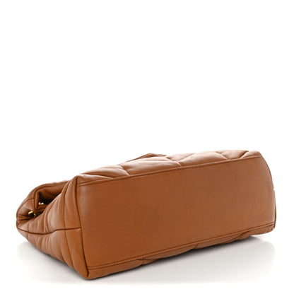 Saint Laurent Lambskin Quilted Small Loulou Puffer Monogram Chain Satchel Dark Honey 4 of 11