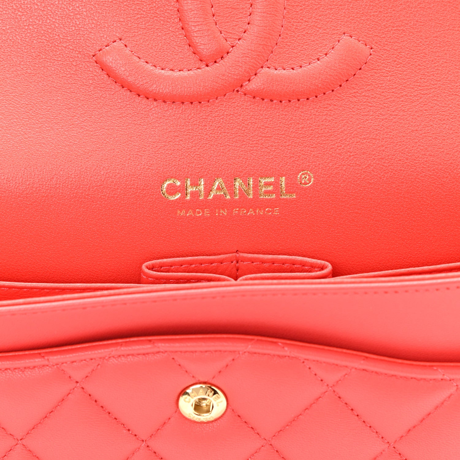 Chanel Lambskin Quilted Medium Double Flap Red 5 of 9
