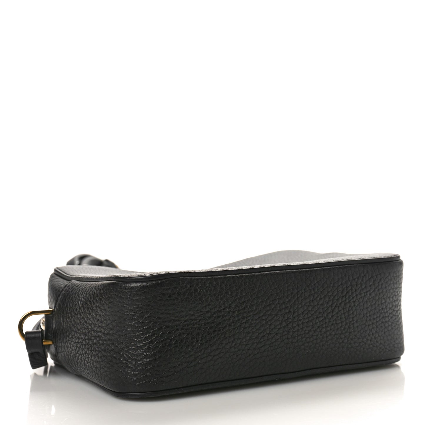 Calfskin Logo Embossed Camera Bag Black
