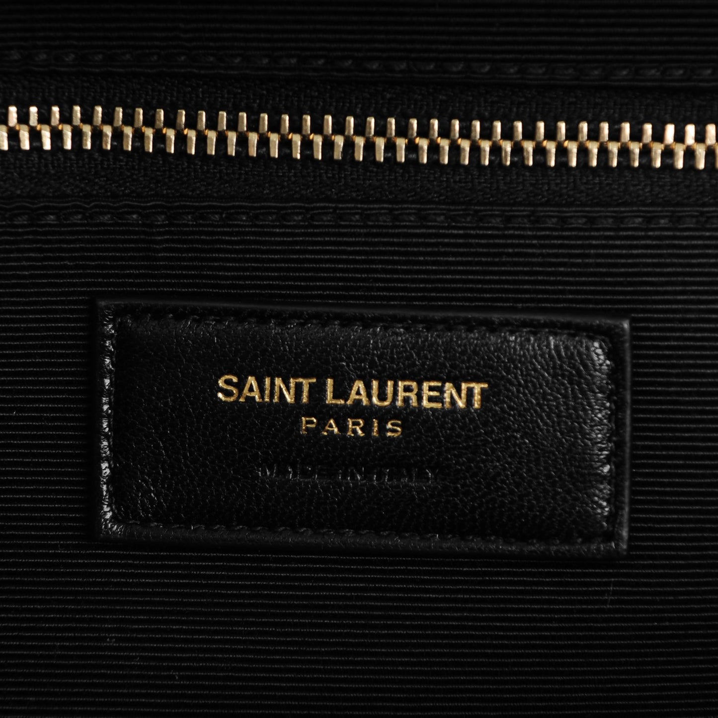 Grain De Poudre Matelasse Chevron Large Monogram Satchel Black