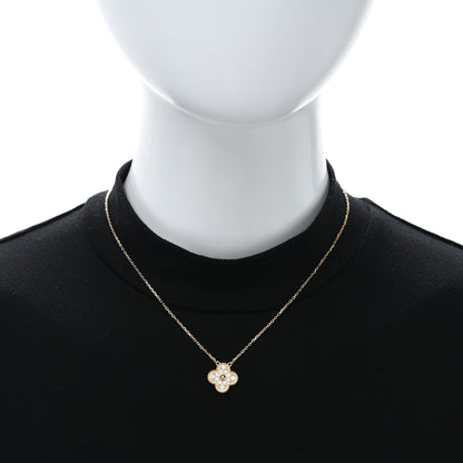 Van Cleef & Arpels 18K Yellow Gold Diamond Vintage Alhambra Pendant Necklace 2 of 5
