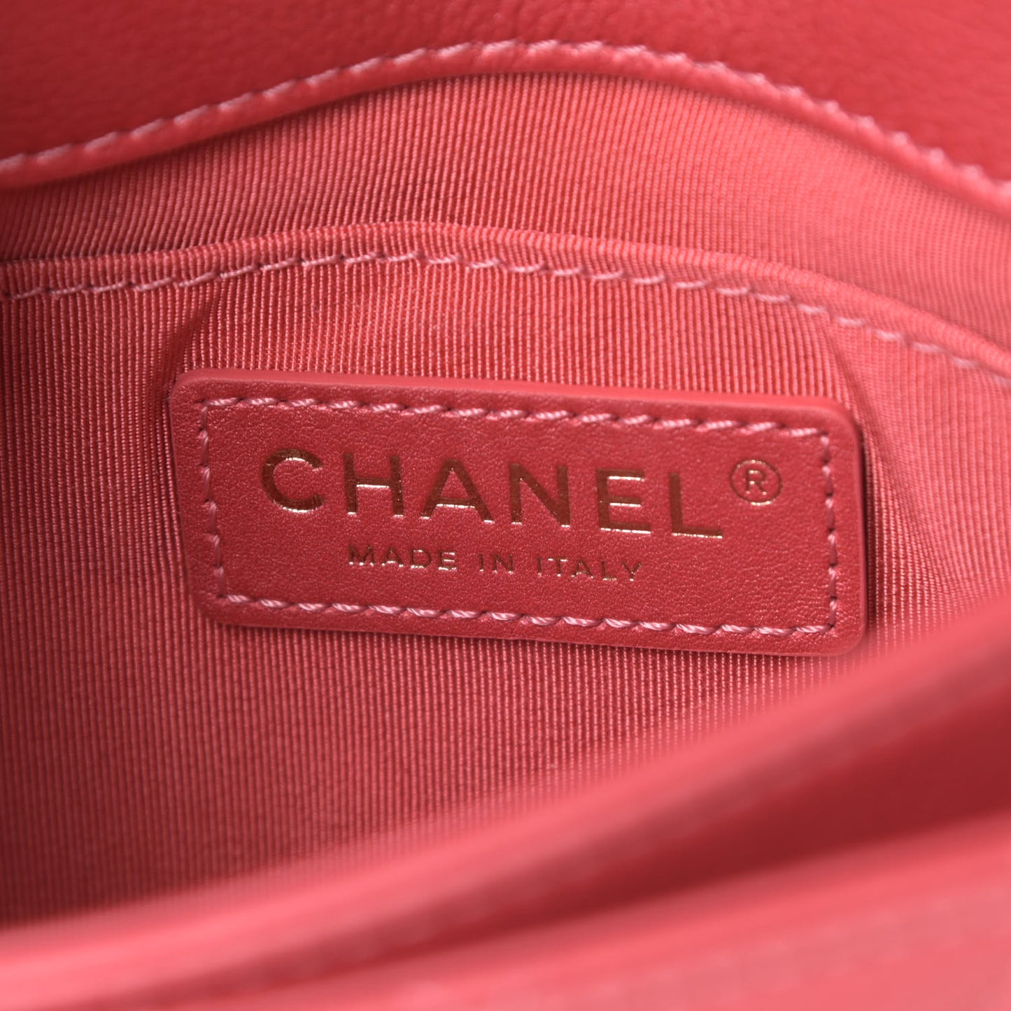 Calfskin Quilted Top Handle Flap Dark Pink