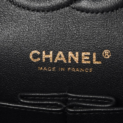 Chanel Lambskin Quilted Studded Medium Double Flap Black 8 of 11