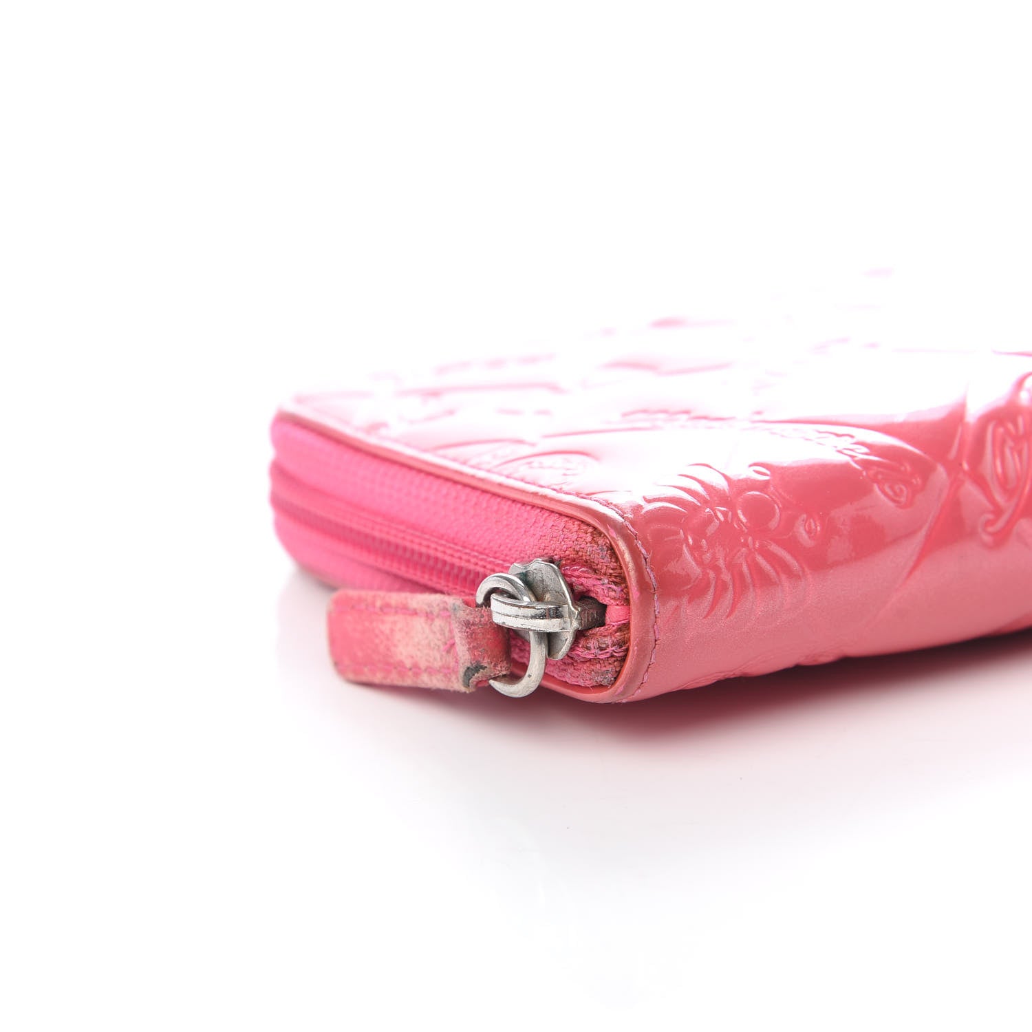 Chanel Patent Calfskin Lucky Symbols Zip Around Wallet Fuchsia 10 of 11