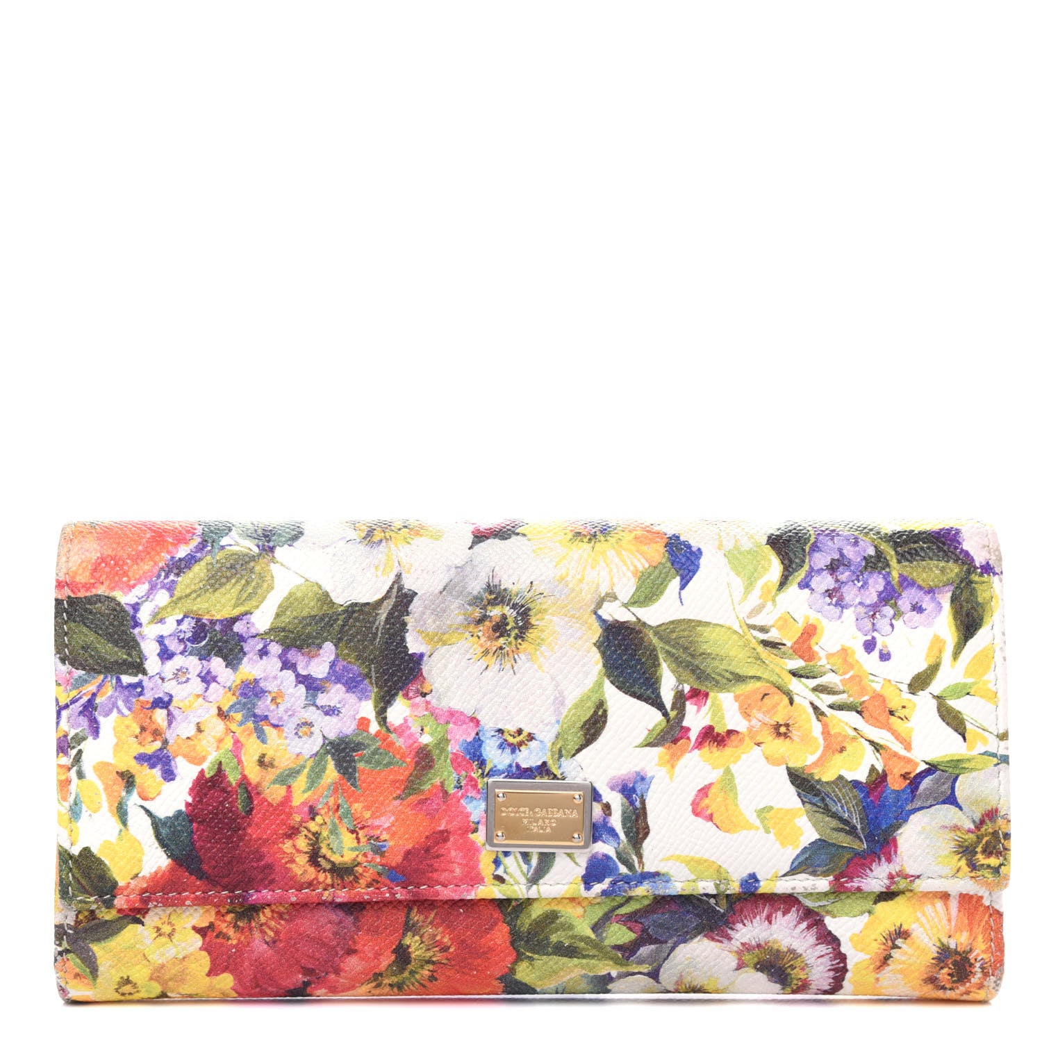 Dolce & Gabbana Dauphine Floral Print Continental Wallet Multicolor 1 of 6