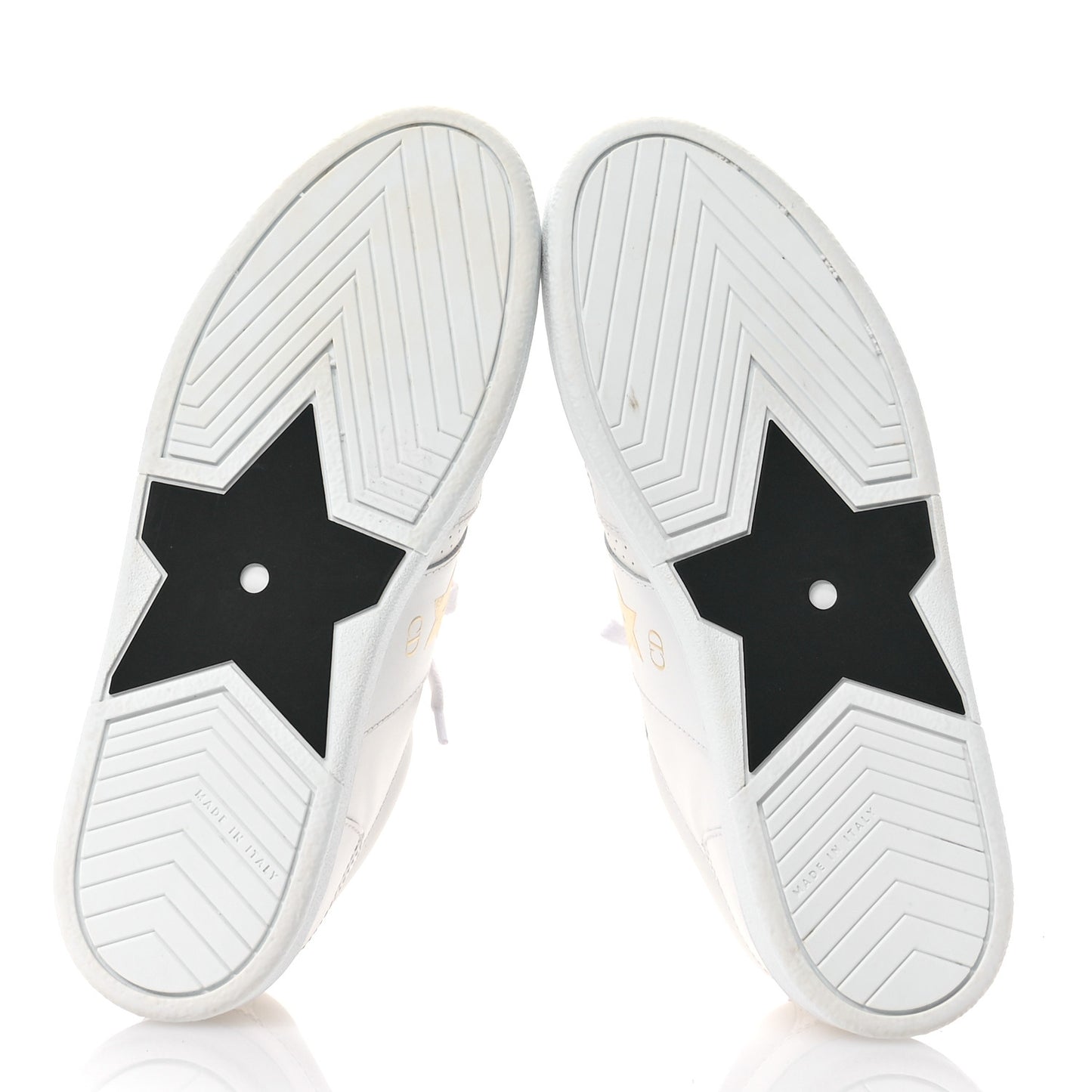 Calfskin Suede Dior Star Low Top Sneakers 37.5 White Gold
