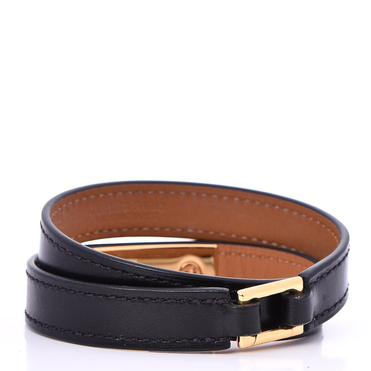 Hermes Box Rivale Double Tour Bracelet M Black 3 of 7