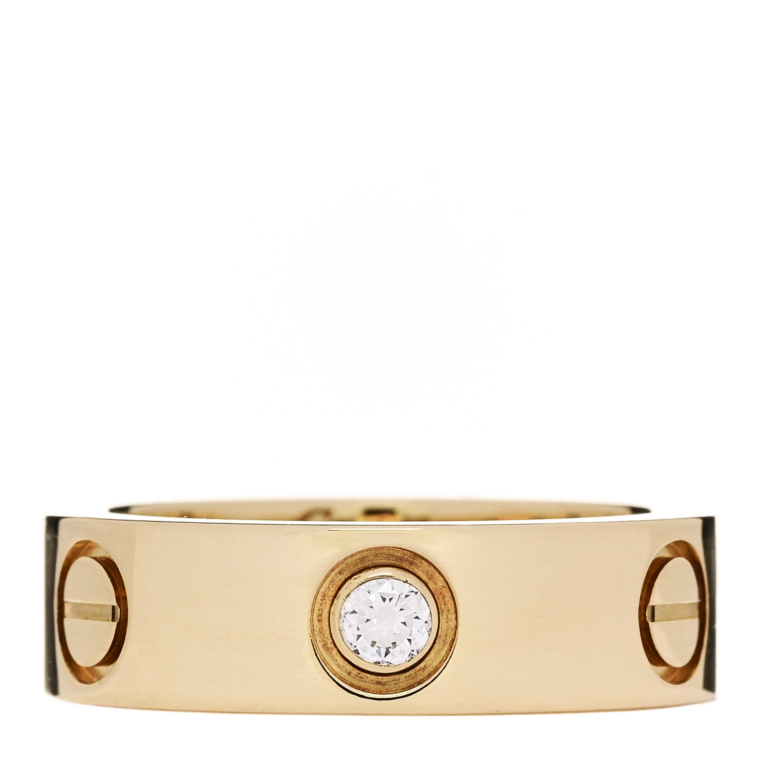 Cartier 18K Pink Gold 3 Diamond 5.5mm LOVE Ring 50 5.25 1 of 5