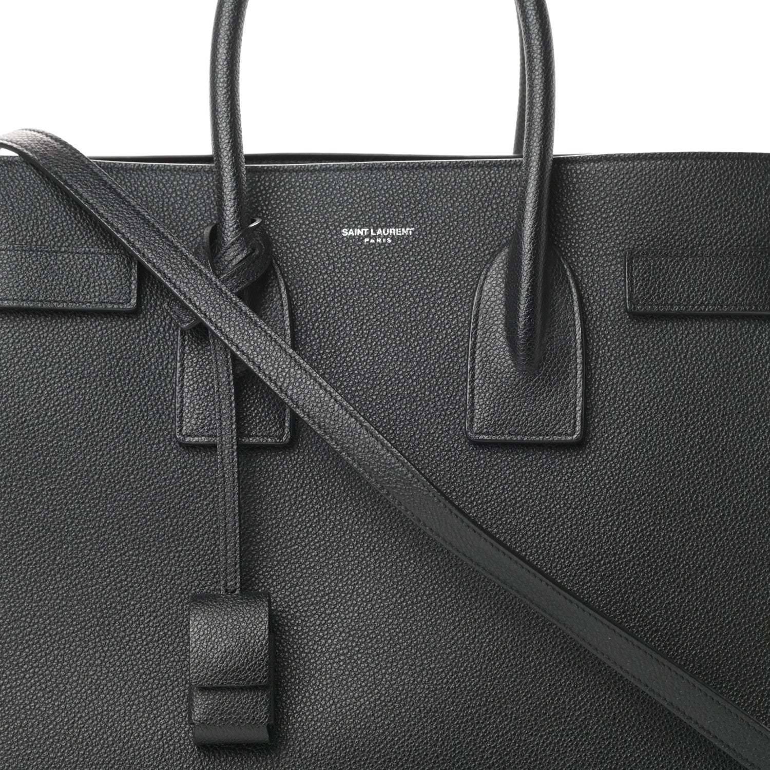 Saint Laurent Grained Calfskin Small Sac De Jour Black 8 of 11