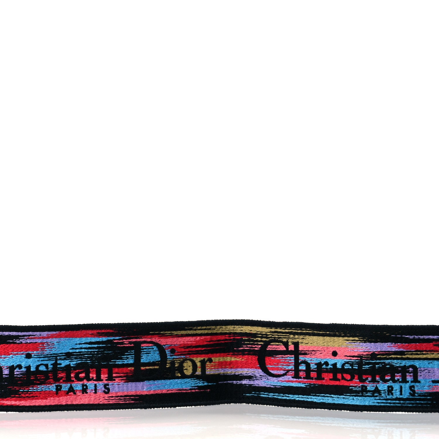 Christian Dior Lambskin Canvas Embroidered Floral Shoulder Strap Multicolor 6 of 7