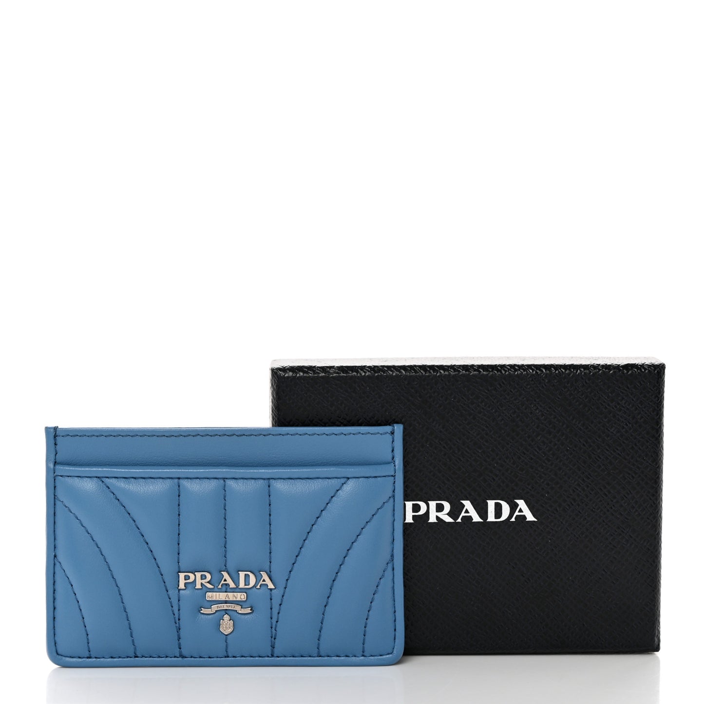 Soft Calfskin Impunture Diagramme Card Holder Mare