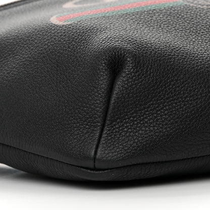 Gucci Grained Calfskin Logo Belt Bag Black 9 of 12