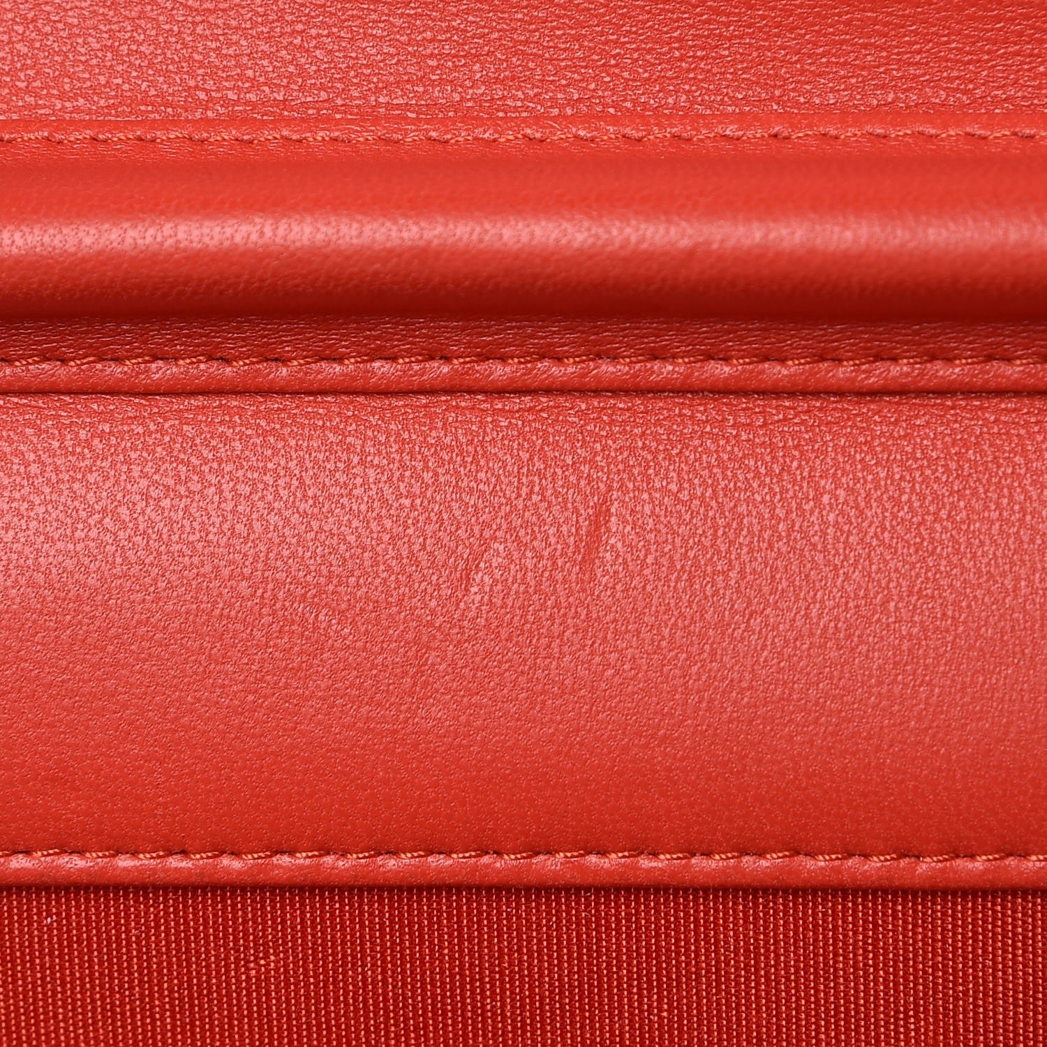 Chanel Lambskin Quilted Boy Wallet On Chain WOC Red 8 of 13