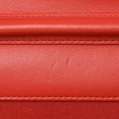 Chanel Lambskin Quilted Boy Wallet On Chain WOC Red 8 of 13