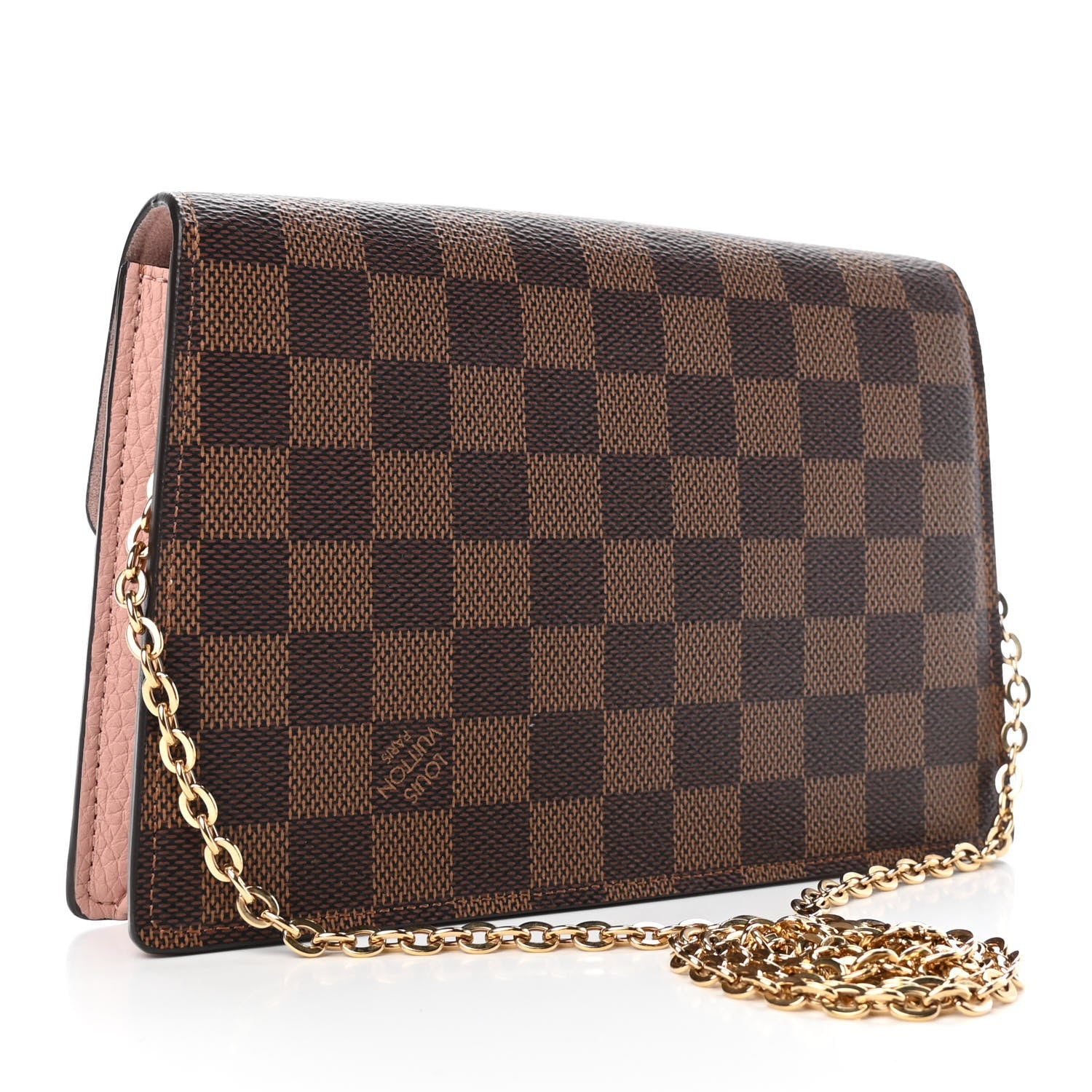 Louis Vuitton Damier Ebene Croisette Chain Wallet Magnolia 2 of 4