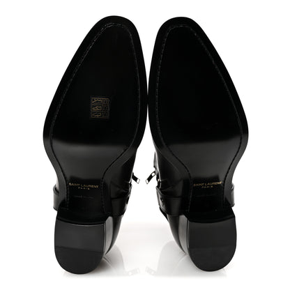 Saint Laurent Calfskin Mens Wyatt Marrakesh Harness Ankle Boots 44 Black 6 of 10