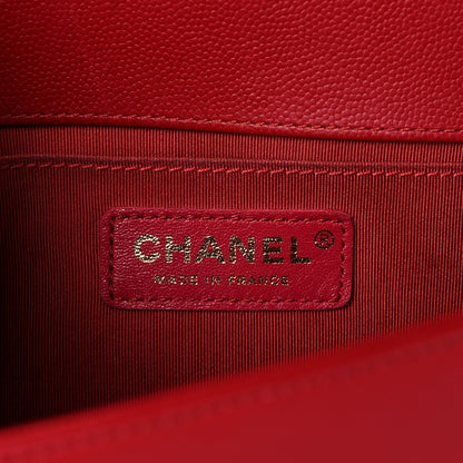 Chanel Caviar Quilted Medium Boy Flap Red 6 of 14