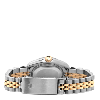 Rolex Stainless Steel 18K Yellow Gold Diamond 26mm Oyster Perpetual Datejust Watch Silver 79173 3 of 5