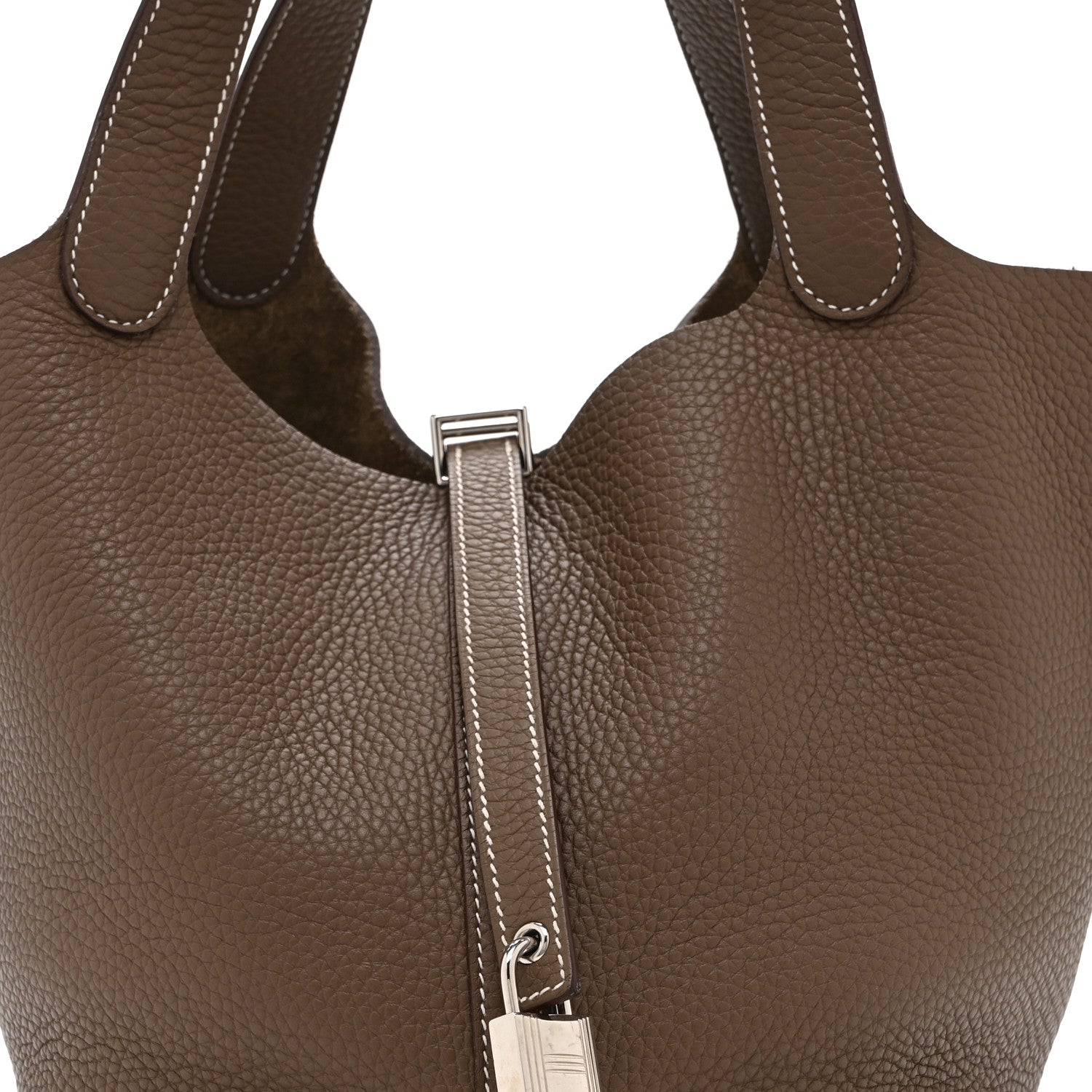 Hermes Taurillon Clemence Picotin Lock 22 MM Etoupe 8 of 10