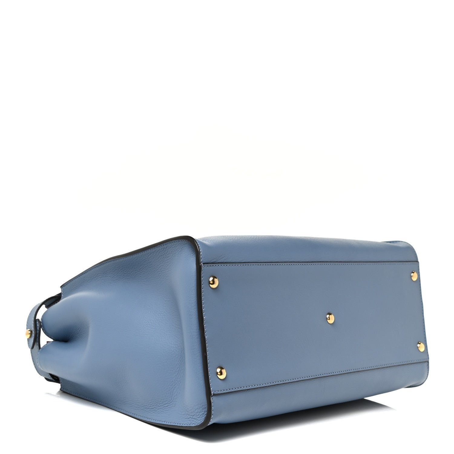 Fendi Vitello Seta Plexiglass Tortoise Large Peekaboo Iconic Satchel Ceruleo 4 of 11