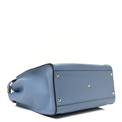Fendi Vitello Seta Plexiglass Tortoise Large Peekaboo Iconic Satchel Ceruleo 4 of 11