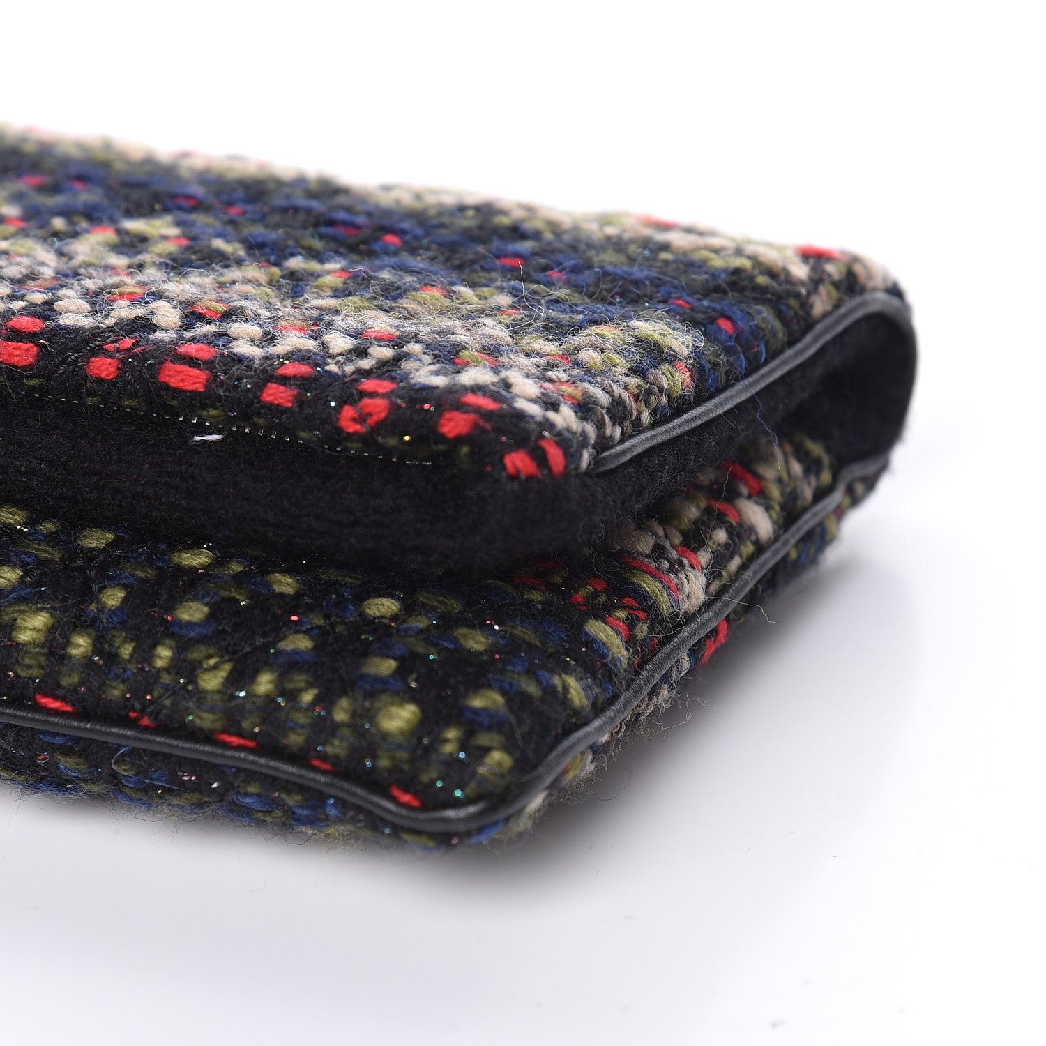 Chanel Tweed Quilted CC Beauty Clutch Black 9 of 9