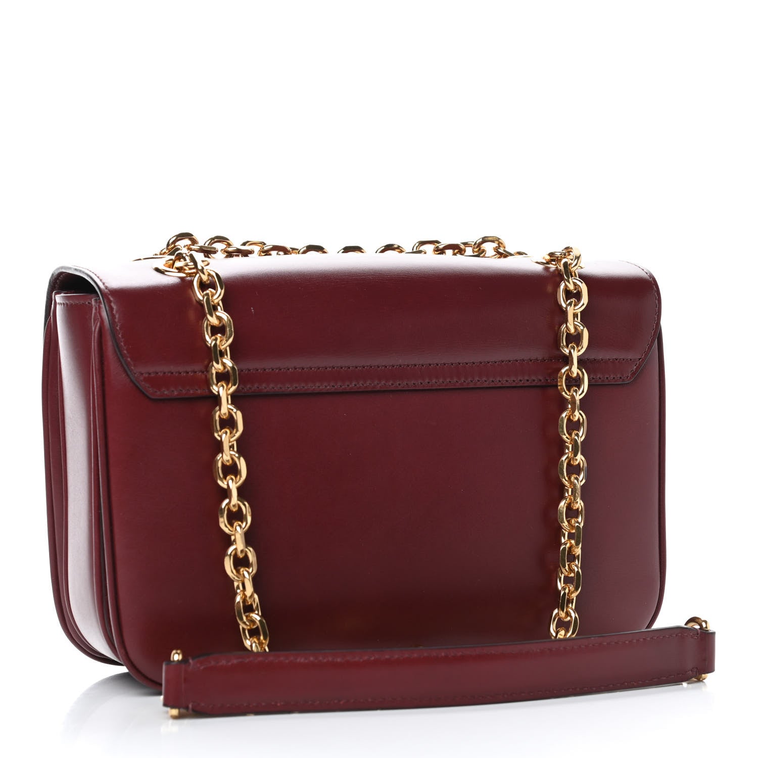 Celine Shiny Calfskin Medium C Bag Light Burgundy 2 of 4